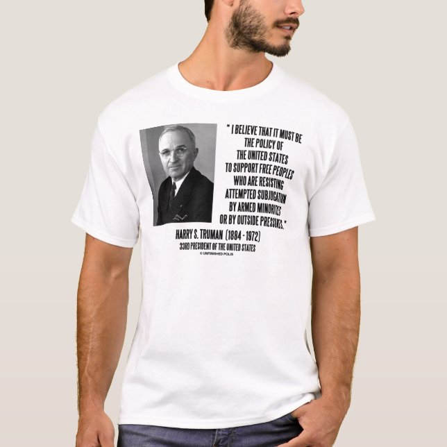 Camiseta Política de Harry S. Truman do apoio dos Estados (Frente)