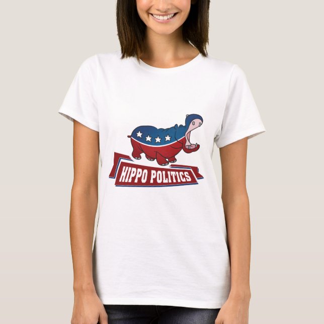 Camiseta Política do hipopótamo (Frente)