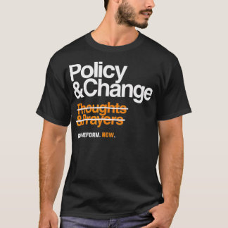 Camiseta Política e Mudança para a Reforma das Armas