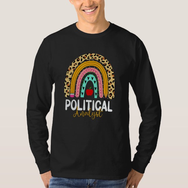 Camiseta Political Analyst Rainbow News Media Production Po (Frente)