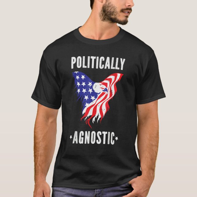 Camiseta Politically Agnostic  Political Humor Men Women (Frente)