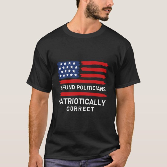 Camiseta Políticos Defendidos Patrioticamente Corretos (Frente)