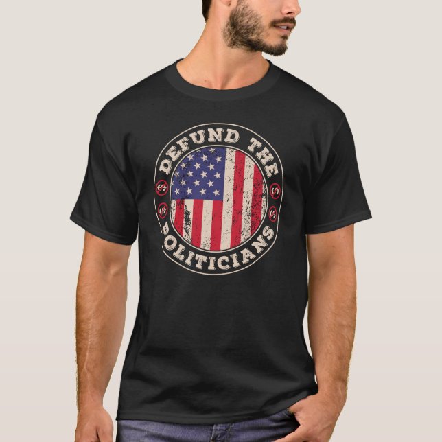 Camiseta Políticos Defensores Corretos Patrioticamente da B (Frente)