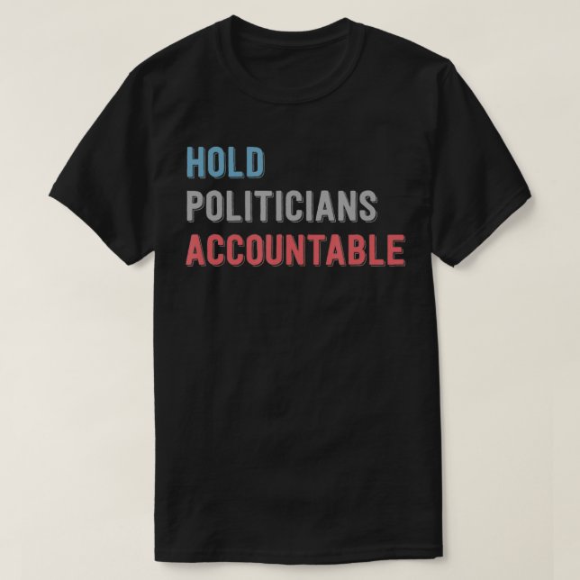 Camiseta Políticos Defensores, Políticos Responsáveis (Frente do Design)