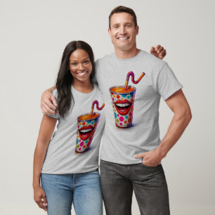 Camiseta Polka Dot Smile Cup – Casal de Desenho An