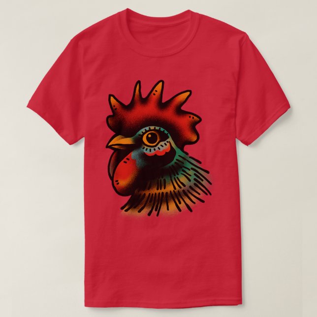 Camiseta Pollo macho (Frente do Design)