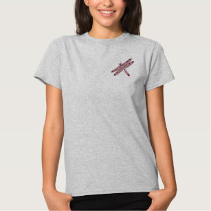 Camiseta Polo Bordada Acento da libélula