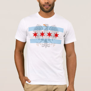 Camiseta Polonês Eagle da bandeira de Chicago