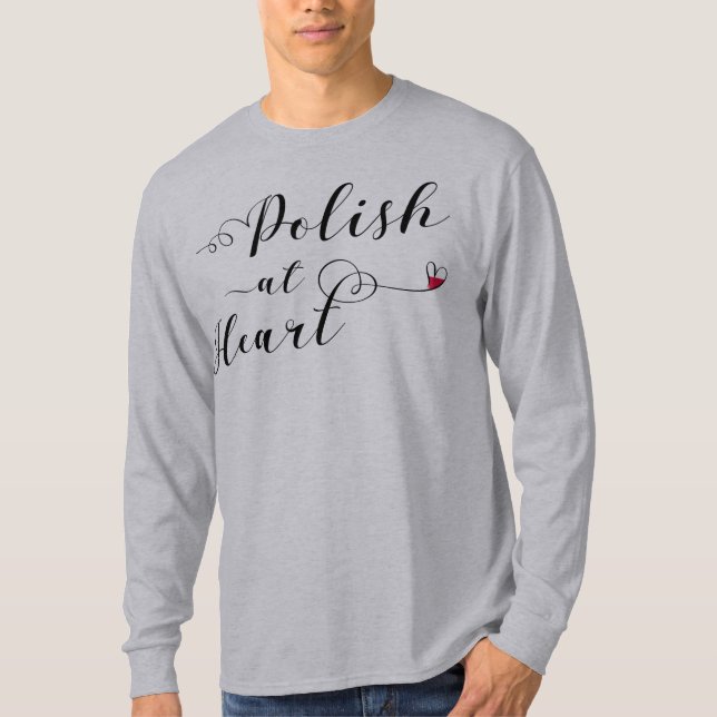 Camiseta Polonês No Coração, Polônia (Frente)