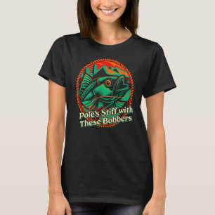 Camiseta Polonês Stiff com Bobbers Pescaria Humor Pescador
