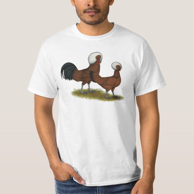 Camiseta Polonês: White Crested Reds (Frente)