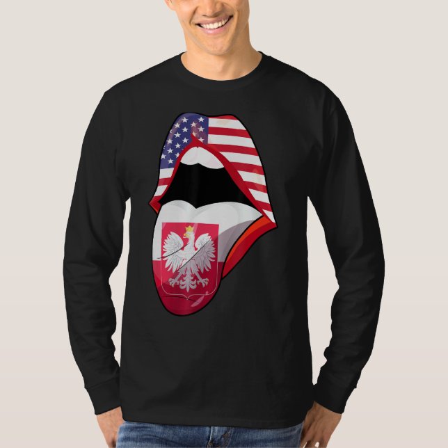 Camiseta Poloneses Americanos Raízes Usa Polska Polônia Láb (Frente)