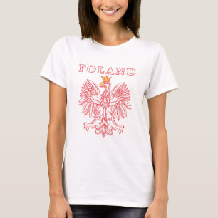 Camiseta Polônia com águia vermelha polonesa