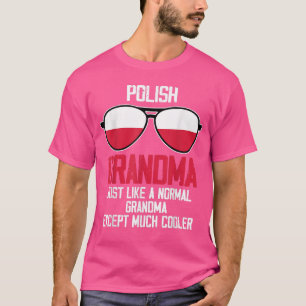 Camiseta Polônia da Vovó Polonesa Bandeira Óculos de sol Di