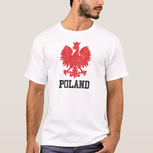 Camiseta Polônia do vintage (Frente)
