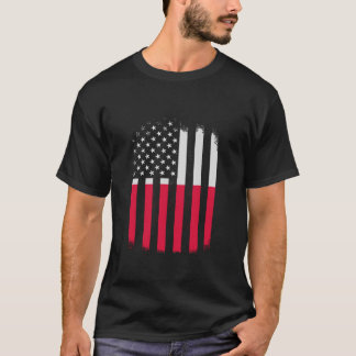 Camiseta Polônia e América - Bandeira Polonesa Americana