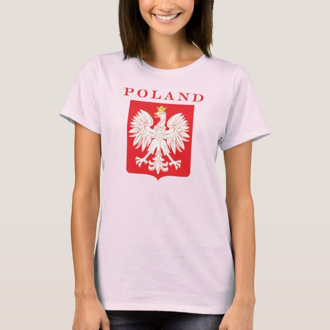 Camiseta Polônia Eagle Red Shield (Frente)