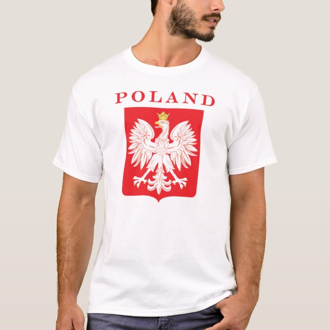 Camiseta Polônia Eagle Red Shield (Frente)
