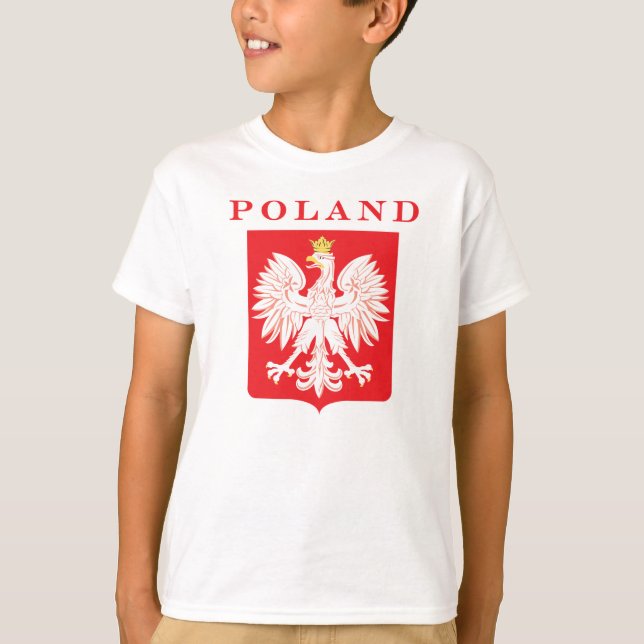 Camiseta Polônia Eagle Red Shield (Frente)