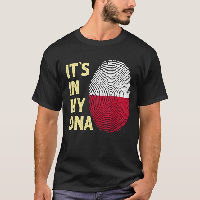 Camiseta Polônia em Meu Dna - Polônia da Equipe de Sinaliza (Frente)