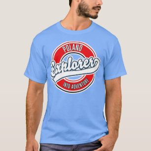 Camiseta Polônia explorer para o logotipo de aventura