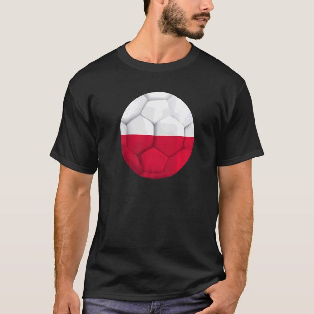 Camiseta Polônia Flag Futebol Futebol de futebol Ventilador (Frente)
