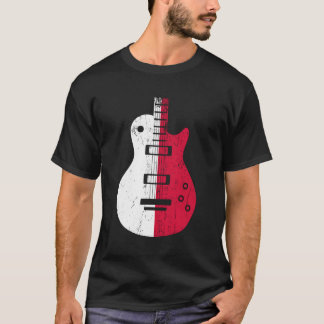 Camiseta Polônia Flag Guitar Musical
