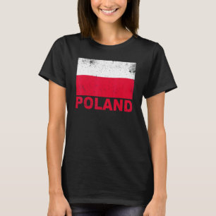 Camiseta Polônia Flag Vintage Nacionalidade polonesa Grunge