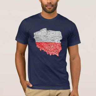 Camiseta Polônia Flagcolor Map T-Shirt