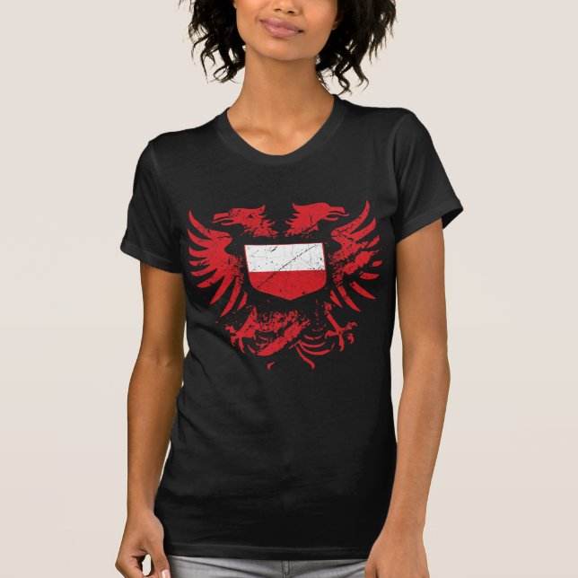 Camiseta Polônia Grunged (Frente)