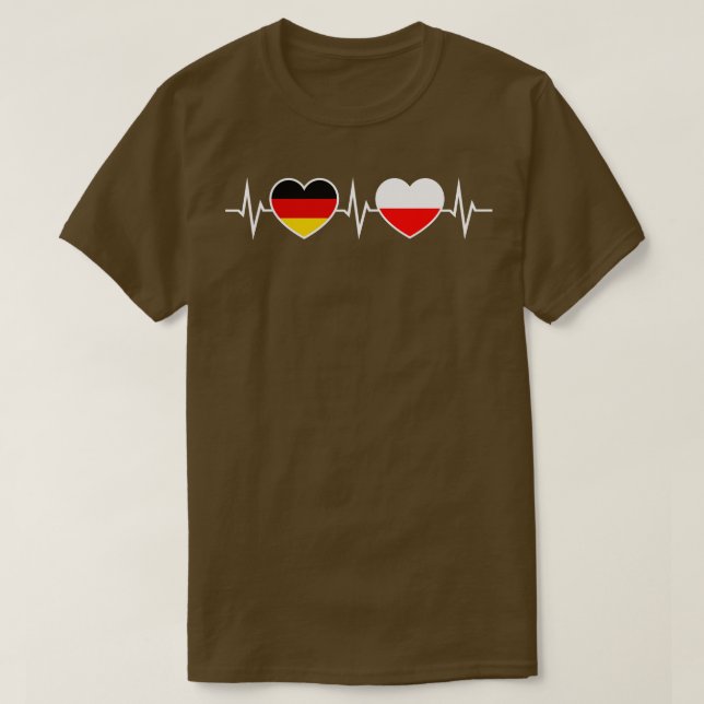 Camiseta Polônia Heartbeat Alemanha (Frente do Design)