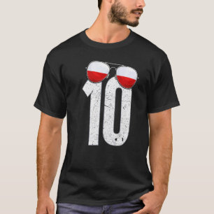 Camiseta Polônia Número 10 do Jogador de Futebol