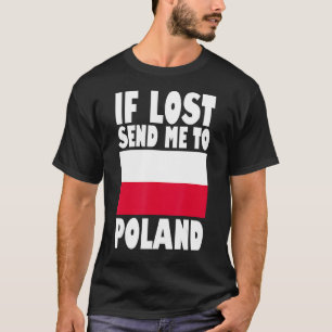 Camiseta Polônia Sinalizador Design Se perdido envie-me par