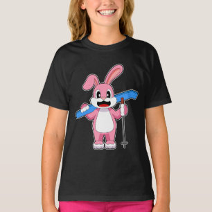 Camiseta Pólos de esqui de esquiador de coelho