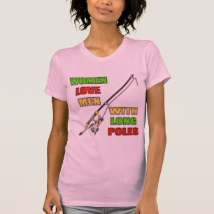 Camiseta Pólos longos que pescam t-shirt e presentes