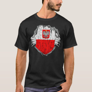 Camiseta Polska Chest Polônia Eagle Flag Polonês Raízes Pol