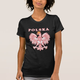 Camiseta Polska com polonês Eagle do vermelho