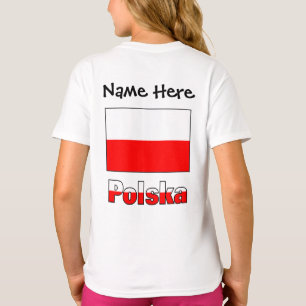 Camiseta Polska e Bandeira Polonesa Personalizados 