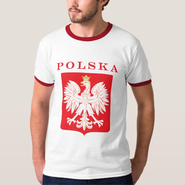 Camiseta Polska Eagle Red Shield (Frente)