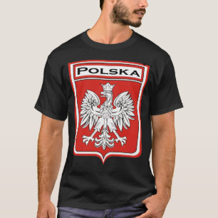 Camiseta polska-escuro, protetor de Polska/bandeira