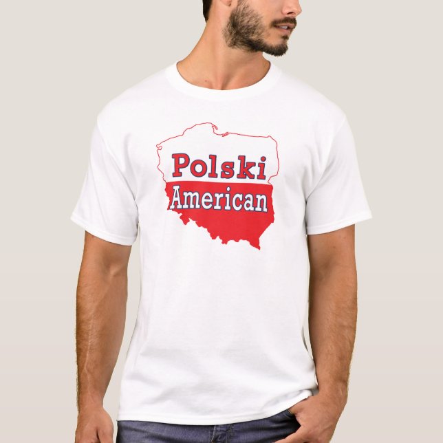 Camiseta Polski American Map (Frente)