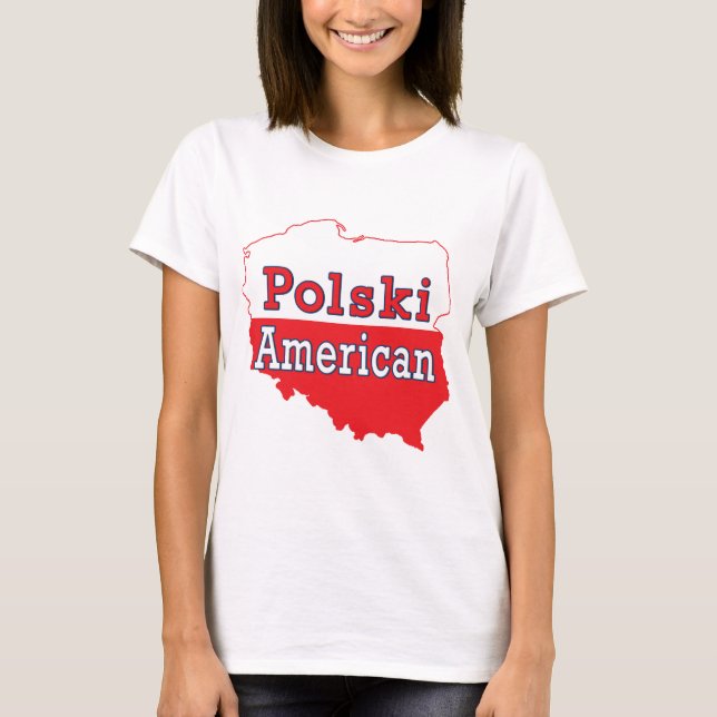 Camiseta Polski American Map (Frente)