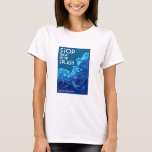 Camiseta Poluição no mar de ponta