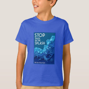Camiseta Poluição no mar de ponta