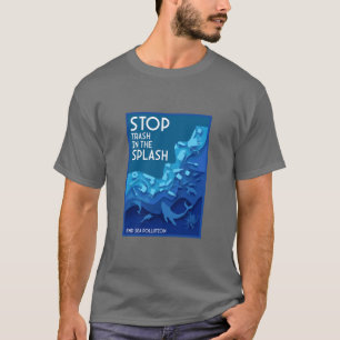 Camiseta Poluição no mar de ponta