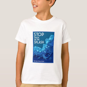 Camiseta Poluição no mar de ponta