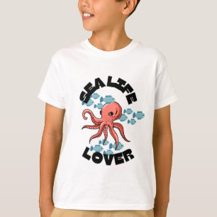 Camiseta polvo amante da vida do mar Crianças Camiseiros T-