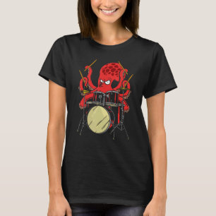 Camiseta Polvo Baterista Tocando Tambor Pau de Tambor Anima