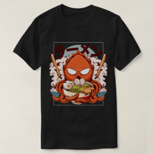 Camiseta Polvo Chef Engraçado Segurando Tigela de Ramen