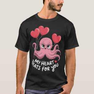 Camiseta Polvo Com Coração Lloons Meu Coração Bate Por Você